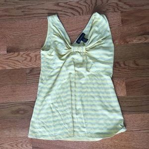 NWOT INC Yellow Stripe Tank Top